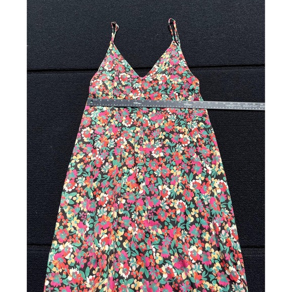 RESA Dress Womens Small Black Floral Midi Spaghetti Strap Summer Sundress Boho‎ - Picture 7 of 7